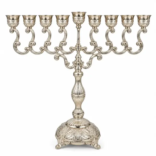 חנוכייה כסופה גובה 60 ס"מ