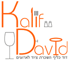 לוגו של השכרת ציוד לאירועים, כולל עיצוב מודרני של כלי אוכל ושתייה.