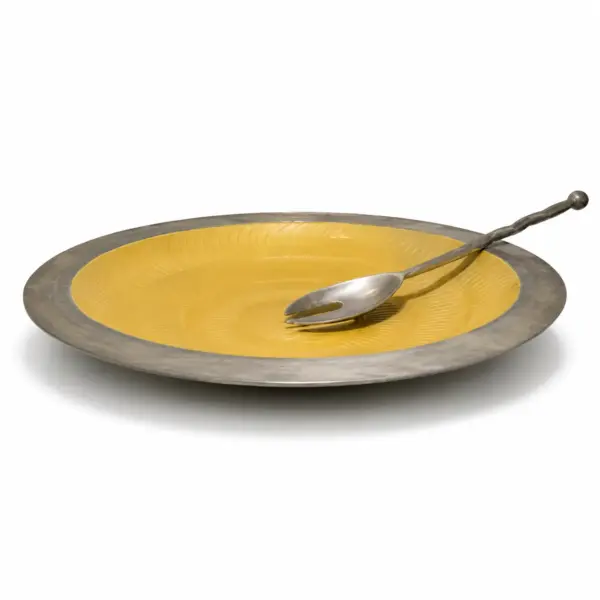 קערה פיוטר ענקית צהובה