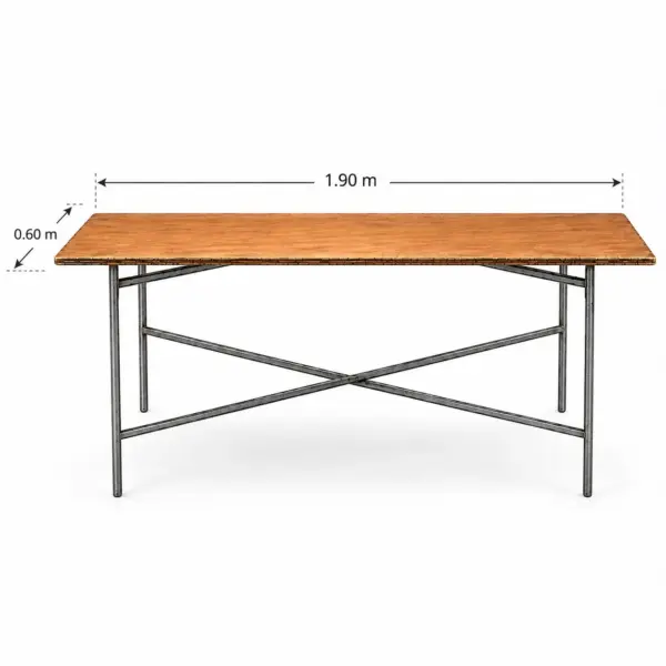 פלטה מלבנית 1.90/60